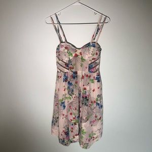 Anthropologie Women’s Pink Patterned day dress